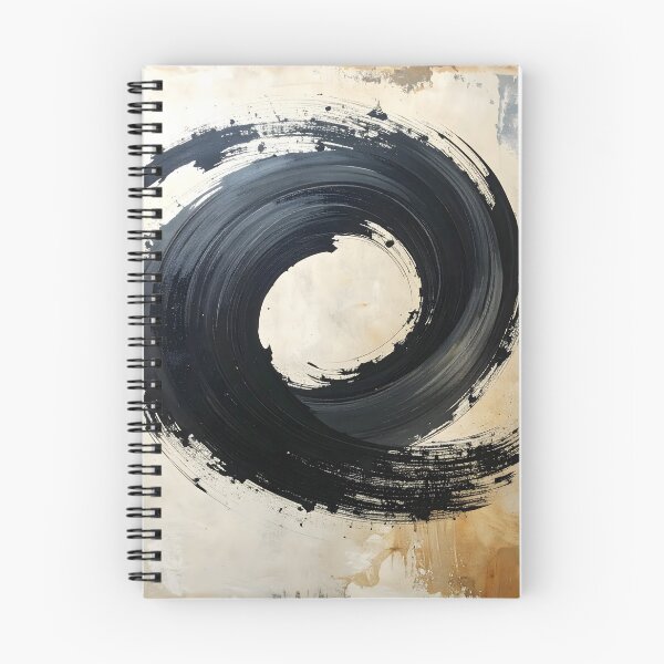 Item preview, Abstract Japanese Enso Brushstroke Ink Painting designed and sold by BetweenForms.