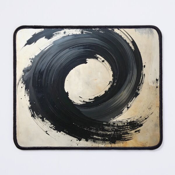 Item preview, Abstract Japanese Enso Brushstroke Ink Painting designed and sold by BetweenForms.