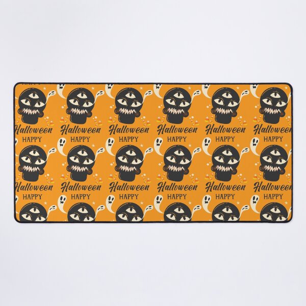 Item preview, Retro Three-Eyed Skull and Cute Ghosts Happy Halloween designed and sold by VibranPalette.