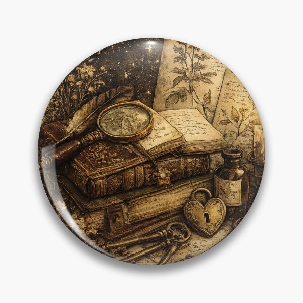Item preview, Dark Academia Antique Library Sticker | Vintage Books & Skeleton Keys designed and sold by DESPOT07.