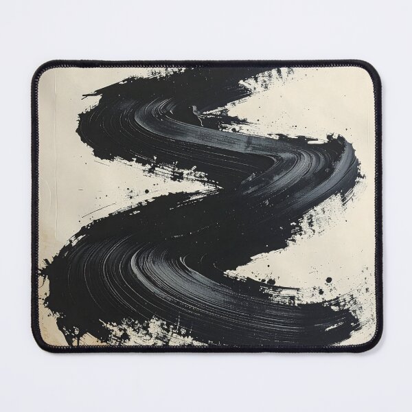 Item preview, Abstract Japanese Enso Brushstroke Ink Painting designed and sold by BetweenForms.