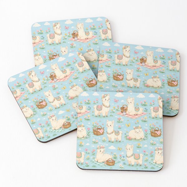 Item preview, Llama Spring Meadow Pattern designed and sold by Soft Berry Studio.