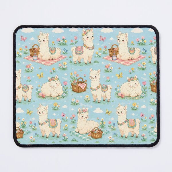 Item preview, Llama Spring Meadow Pattern designed and sold by Soft Berry Studio.