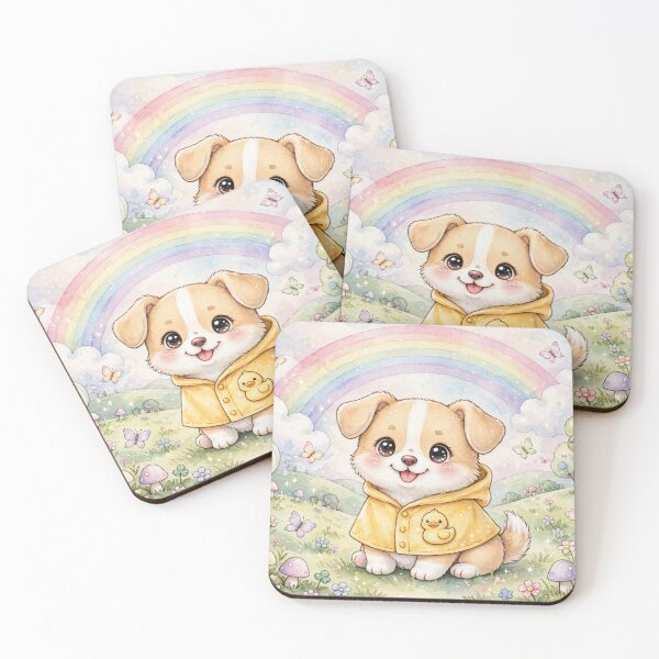 Item preview, Kawaii Puppy Rainbow Candy Dream Land designed and sold by ProPetStudio.