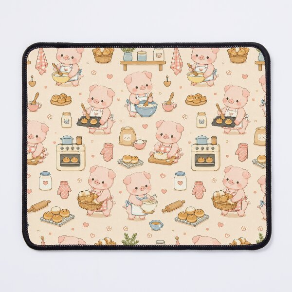 Item preview, Mini Pig Cozy Kitchen Pattern designed and sold by Soft Berry Studio.