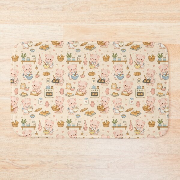 Item preview, Mini Pig Cozy Kitchen Pattern designed and sold by Soft Berry Studio.