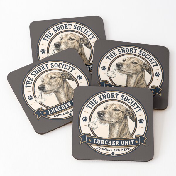 Item preview, The Snort Society - Lurcher Unit - Hoomans Are Weird/Funny Lurcher Dog Badge Logo  designed and sold by Halejo68.