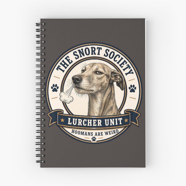Item preview, The Snort Society - Lurcher Unit - Hoomans Are Weird/Funny Lurcher Dog Badge Logo  designed and sold by Halejo68.