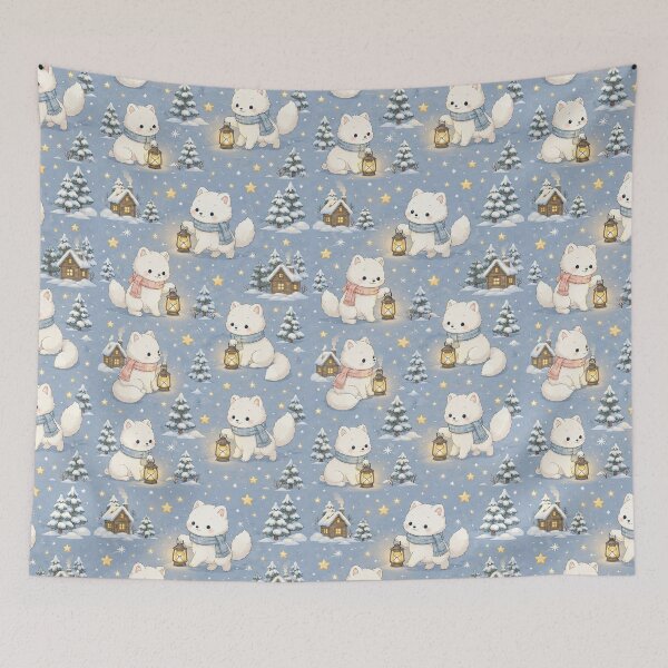 Item preview, Arctic Fox Winter Lantern Pattern designed and sold by Soft Berry Studio.