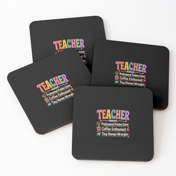 Item preview, Teacher Noun – Professional Problem Solver, Coffee Enthusiast & Tiny Human Wrangler | Funny Teacher Gift designed and sold by MAPDDesigns.