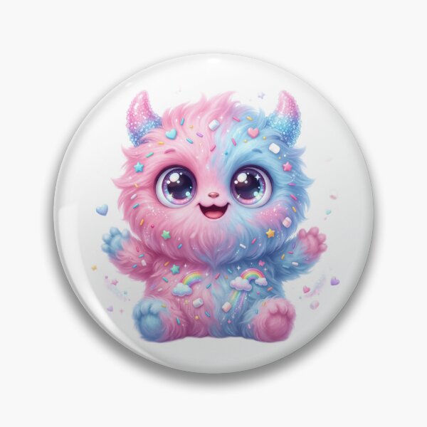 Item preview, Fluffy monster with sparkling eyes designed and sold by kidoramagic.