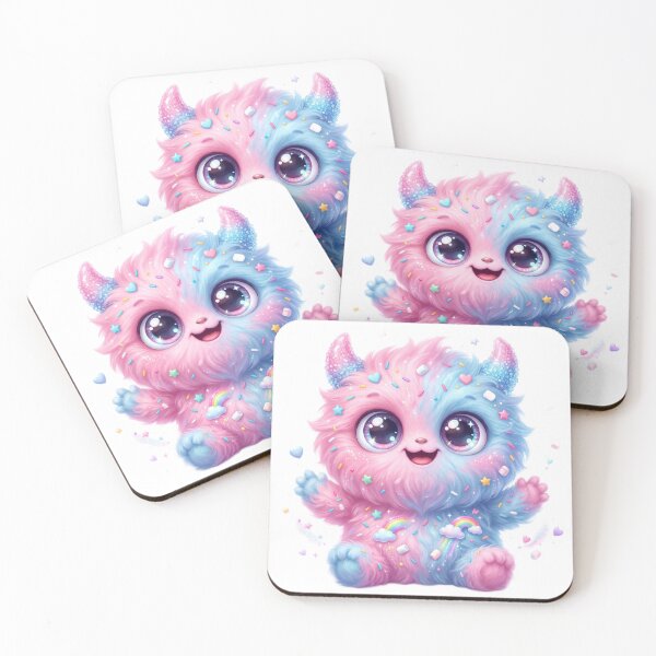 Item preview, Fluffy monster with sparkling eyes designed and sold by kidoramagic.