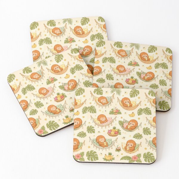 Item preview, Baby Orangutan Tropical Hammock Pattern designed and sold by Soft Berry Studio.