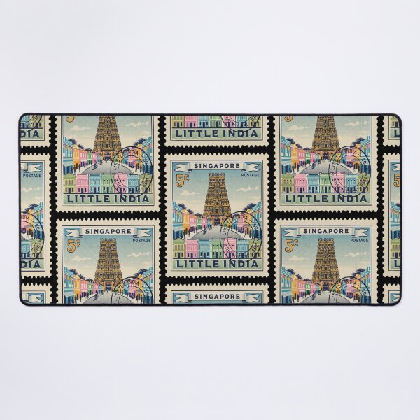 Item preview, Little India Singapore Temple Gopuram Shophouse Stamp Sticker designed and sold by stickercuffs.