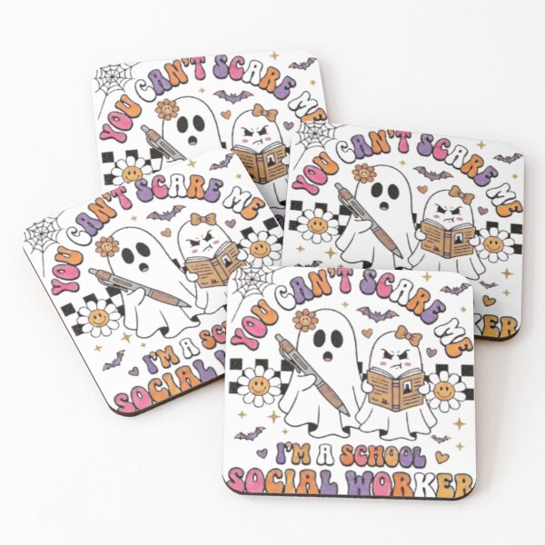 Item preview, You Can't Scare Me I'm A School Social Worker , School Social Worker Gift, Halloween Ghost Graphic Tee designed and sold by OUICHA.