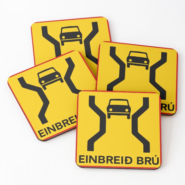 Item preview, One Lane Bridge (Einbreið Brú) - Icelandic Road Sign designed and sold by Signs of Iceland.