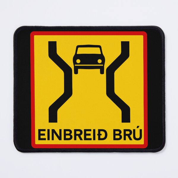 Item preview, One Lane Bridge (Einbreið Brú) - Icelandic Road Sign designed and sold by Signs of Iceland.