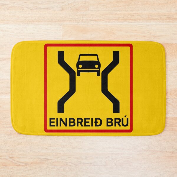 Item preview, One Lane Bridge (Einbreið Brú) - Icelandic Road Sign designed and sold by Signs of Iceland.