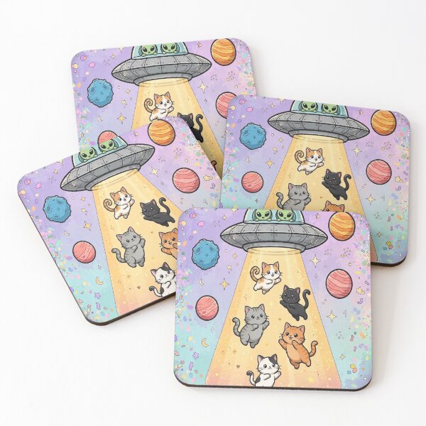 Item preview, Cute Cats Alien Abduction Adventure designed and sold by Rohan132.