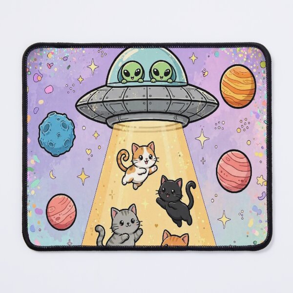 Item preview, Cute Cats Alien Abduction Adventure designed and sold by Rohan132.