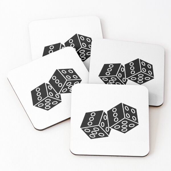 Item preview, Black Dice Minimalist Gaming Design – Classic Dice Art designed and sold by PetruArtDesigns.