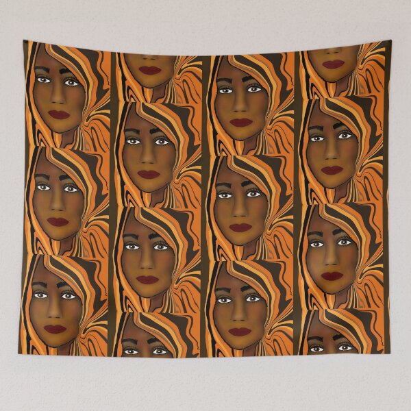 Item preview, Woman Wrapped in Vibrant Patterns designed and sold by Elaine M Hayward .
