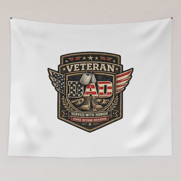 Item preview, Veteran Dad American Flag Served With Honor designed and sold by Worn With Honor.