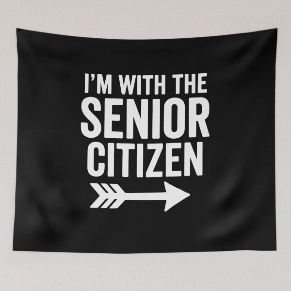 Item preview, I'm with The Senior Citizen Funny Halloween Couple Costume T-Shirt | Matching Halloween Graphic Gift designed and sold by Trendably.