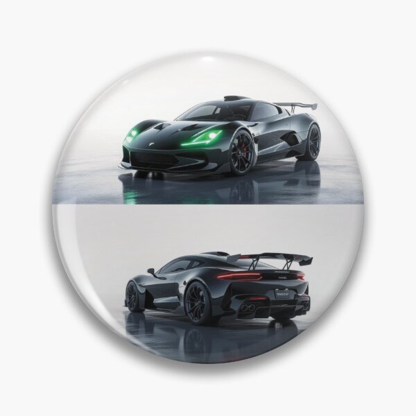 Item preview, Sleek Panther-Inspired Sports Car with Emerald Eyes 1 designed and sold by Lucia Amaris Art.
