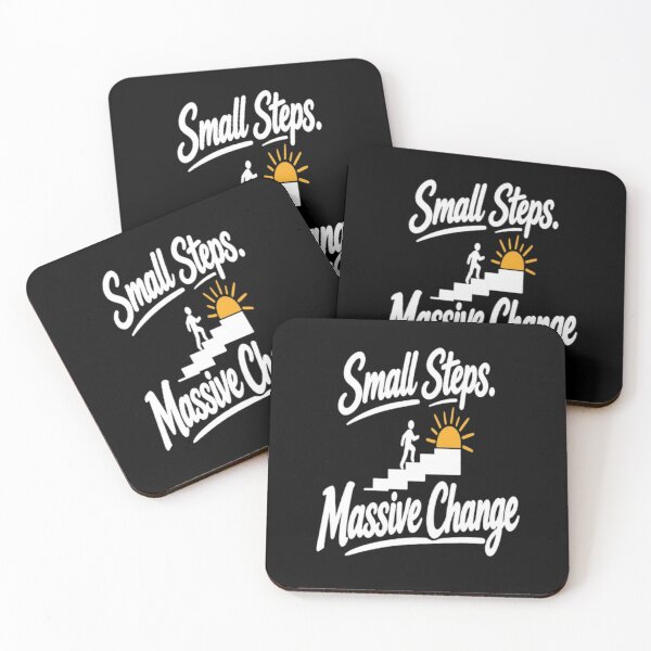 Item preview, Small Steps Massive Change | Motivational Typography Quote designed and sold by v6ziix.