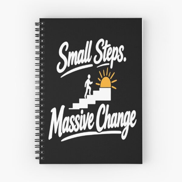Item preview, Small Steps Massive Change | Motivational Typography Quote designed and sold by v6ziix.