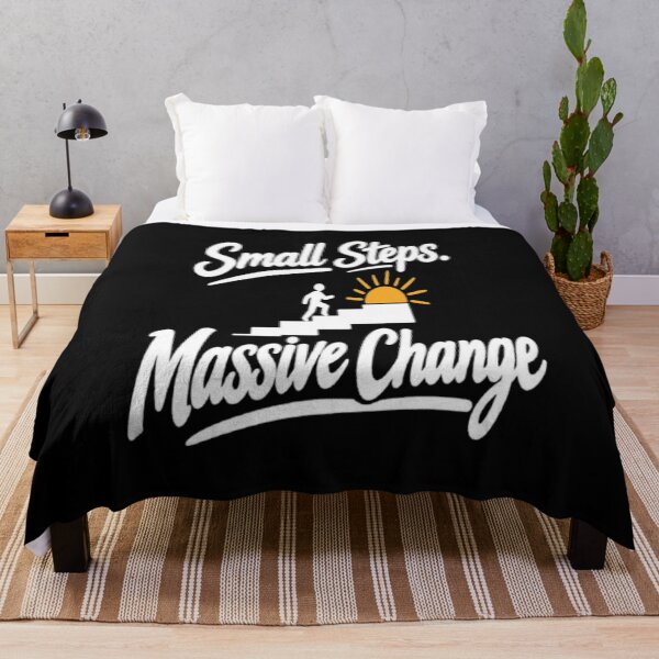 Item preview, Small Steps Massive Change | Motivational Typography Quote designed and sold by v6ziix.