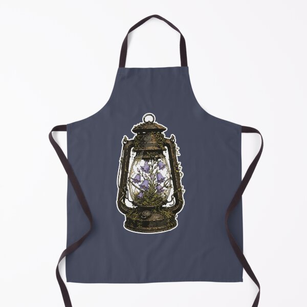 Item preview, Vintage Lantern with Purple Bellflowers Botanical Illustration designed and sold by SimplePoDesign.