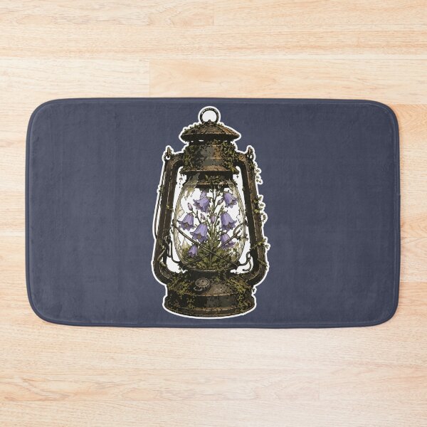 Item preview, Vintage Lantern with Purple Bellflowers Botanical Illustration designed and sold by SimplePoDesign.