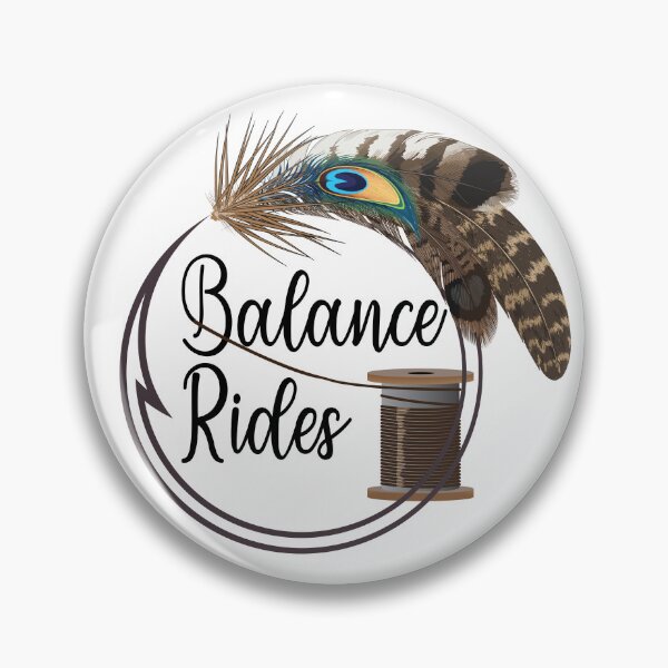 Item preview, Fly tyers logo custom feather brushes and text "Balance Rides" designed and sold by Art-Horizon.