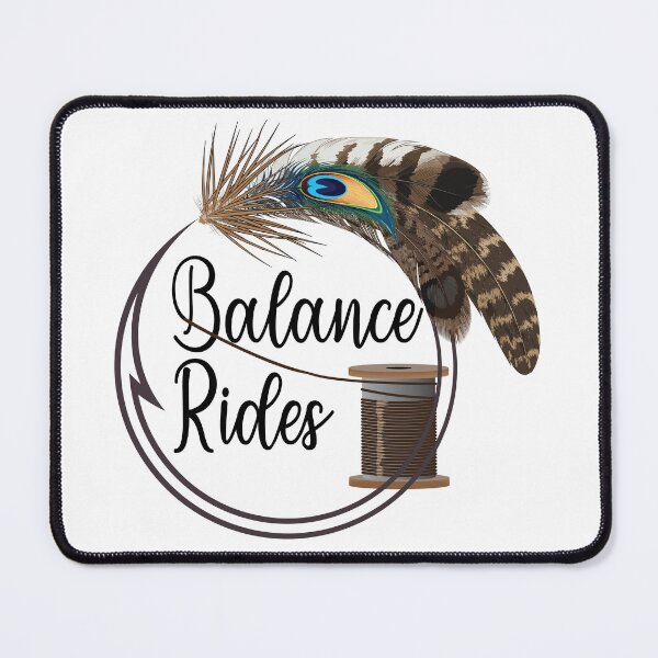 Item preview, Fly tyers logo custom feather brushes and text "Balance Rides" designed and sold by Art-Horizon.