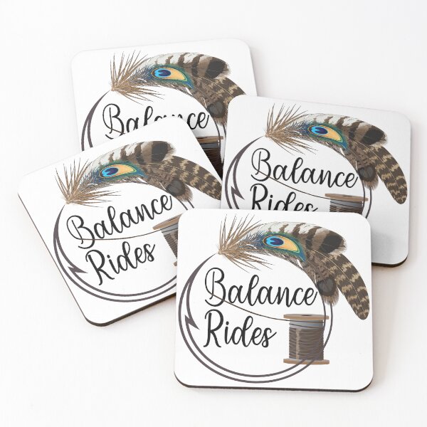 Item preview, Fly tyers logo custom feather brushes and text "Balance Rides" designed and sold by Art-Horizon.