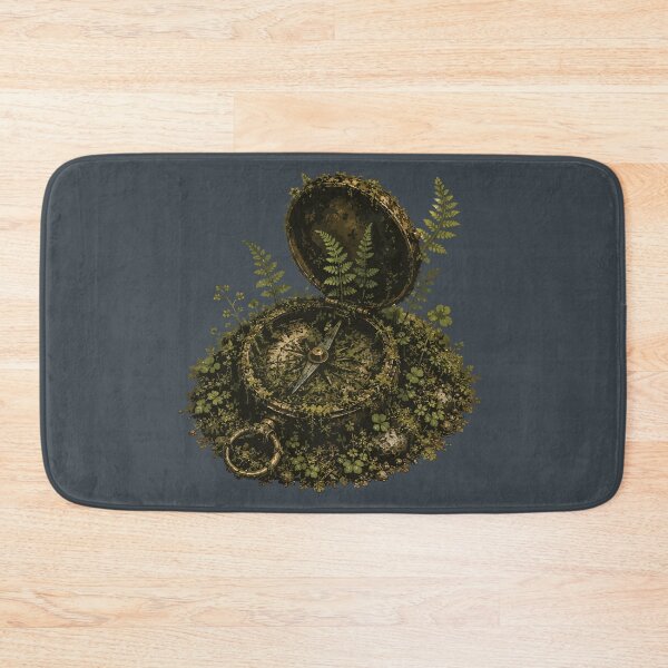 Item preview, Vintage Compass Reclaimed by Moss Woodland Nature Illustration designed and sold by SimplePoDesign.