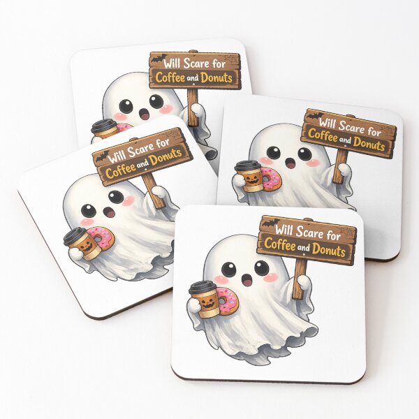 Item preview, Will Scare For Coffee and Donuts designed and sold by HBK ACCESSORIES.