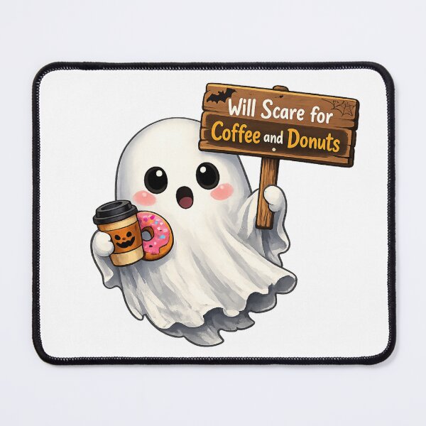 Item preview, Will Scare For Coffee and Donuts designed and sold by HBK ACCESSORIES.