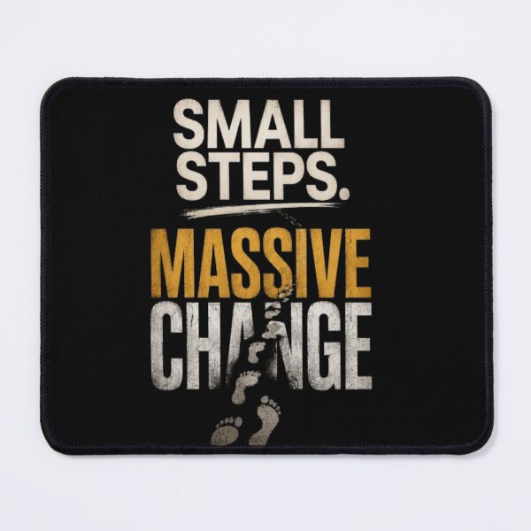 Item preview, Small Steps Massive Change | Motivational Typography Quote designed and sold by v6ziix.