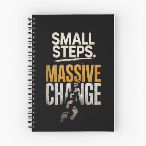 Item preview, Small Steps Massive Change | Motivational Typography Quote designed and sold by v6ziix.