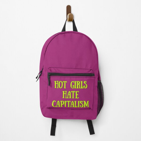 Item preview, Hot Girls Hate Capitalism Retro Text Graphic designed and sold by EchoPrint Co..