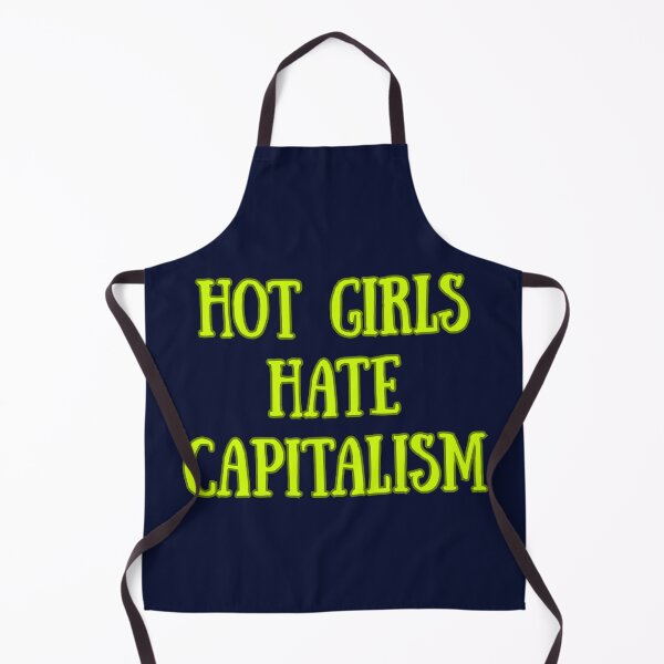 Item preview, Hot Girls Hate Capitalism Retro Text Graphic designed and sold by EchoPrint Co..