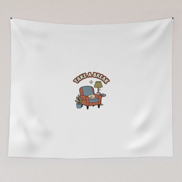 Item preview, Take a Break Cozy Folk Reading Chair designed and sold by GoofyShopp.