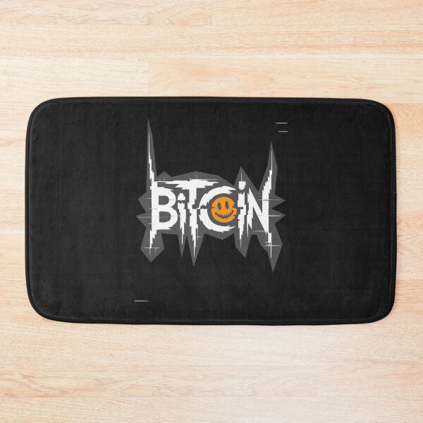 Item preview, Bitcoin Glitch Typography - Smiley Crypto Art designed and sold by cabana.space.