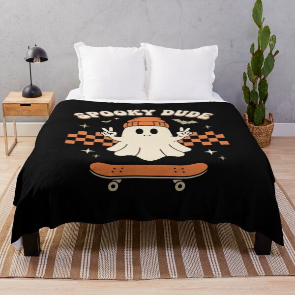 Item preview, Spooky Dude Toddler Retro Groovy Hippie Halloween Cute Ghost T-Shirt | Vintage Kids Halloween Graphic Gift designed and sold by Trendably.