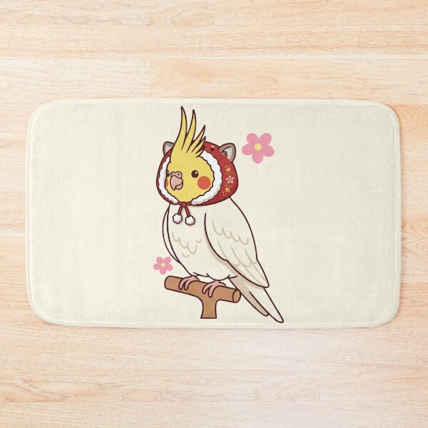 Item preview, Cute Cockatiel in Cottagecore Hooded Cape designed and sold by junkyartist.