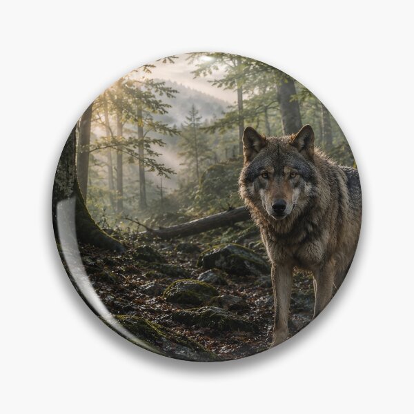 Item preview, Majestic Gray Wolf in Ancient Forest designed and sold by JMDG Studio.