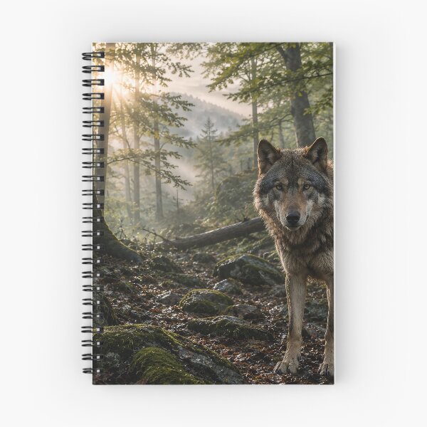 Item preview, Majestic Gray Wolf in Ancient Forest designed and sold by JMDG Studio.